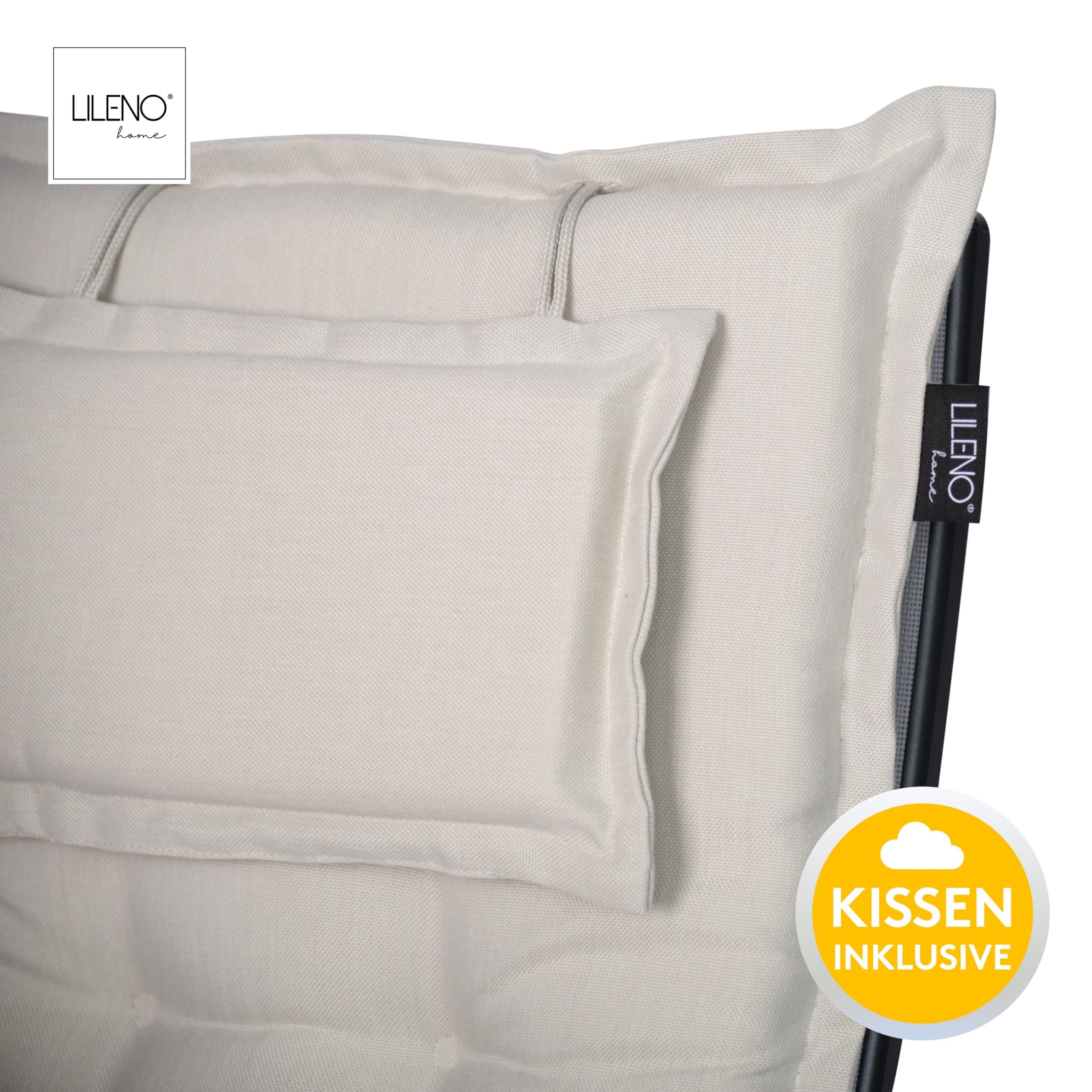 LILENO HOME Hochlehnerauflage Gartenstuhl Auflage, bequeme Sitzauflage für Gartenmöbel, Stuhlkissen, (1 St., 1er Set), Polsterauflage Natur Y, Sitzpolster für Klappstühle