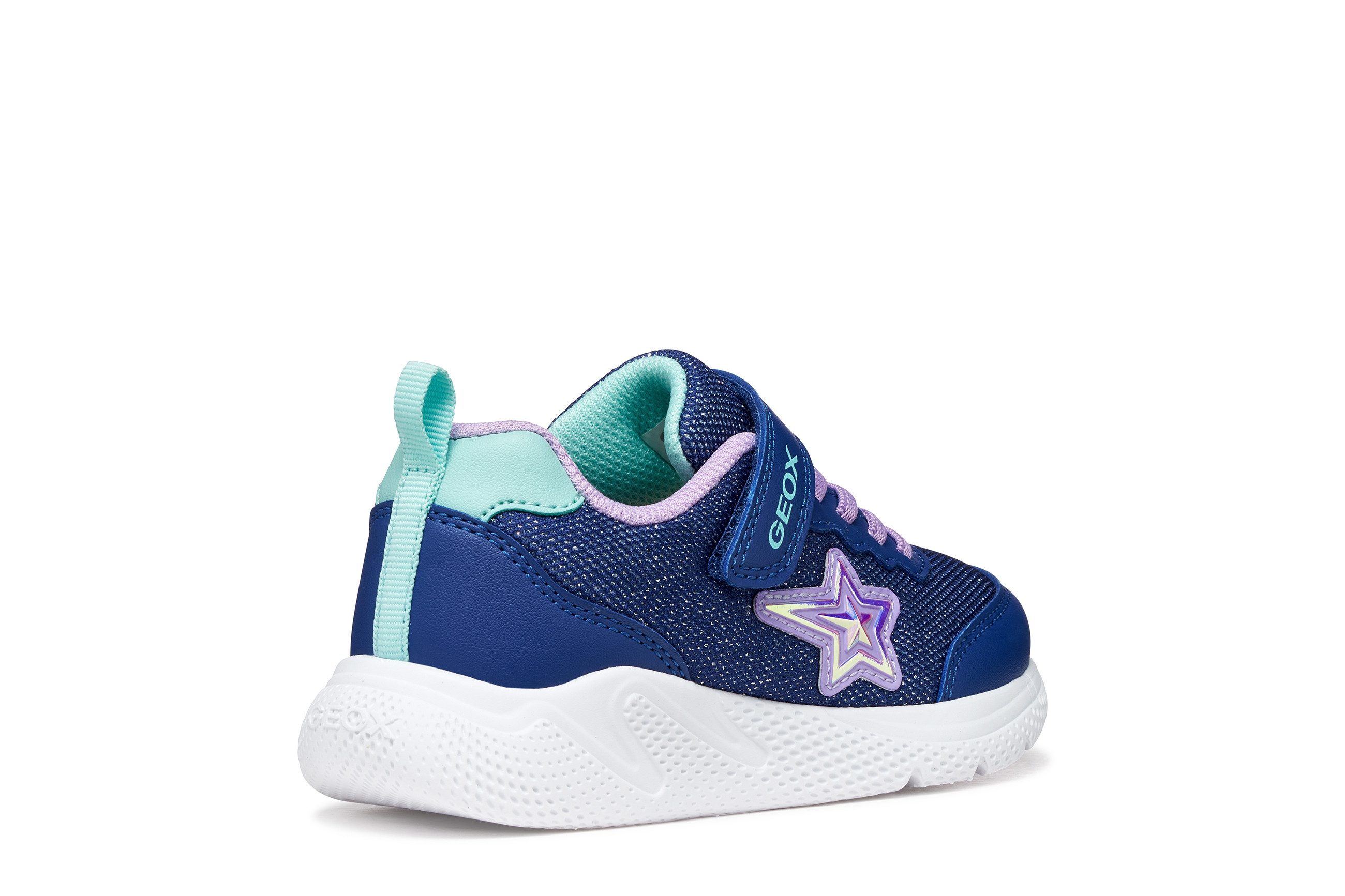Geox J SPRINTYE GIRL Sneaker Slipper mit schönen Glitzerdetails, Größenschablone zum Download