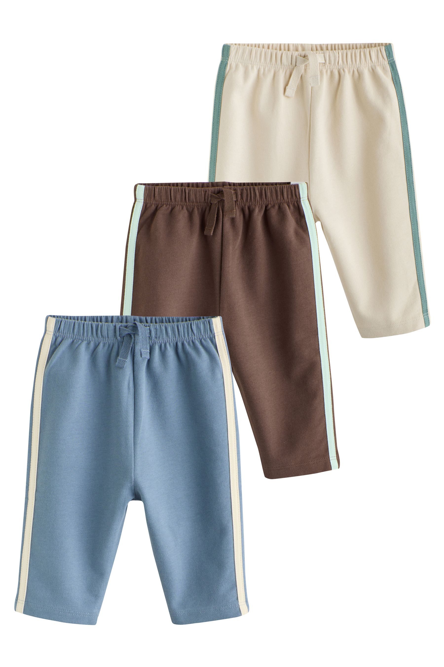 Next Jogginghose Baby Jogginghose mit weitem Bein, 3er-Pack (3-tlg)