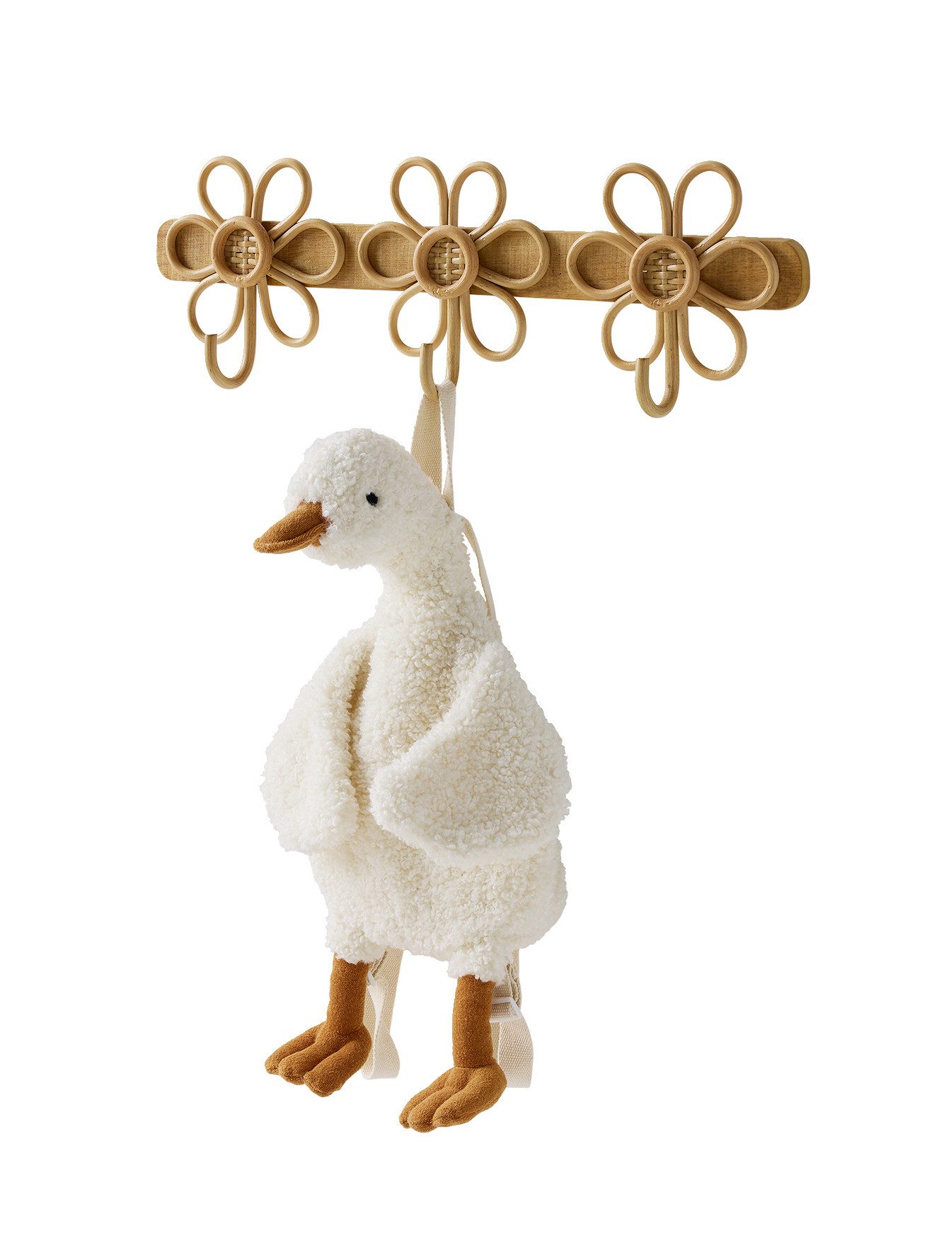 vertbaudet Wandgarderobe Kinderzimmer Wandgarderobe, aus Rattan, 3 Blumen günstig online kaufen