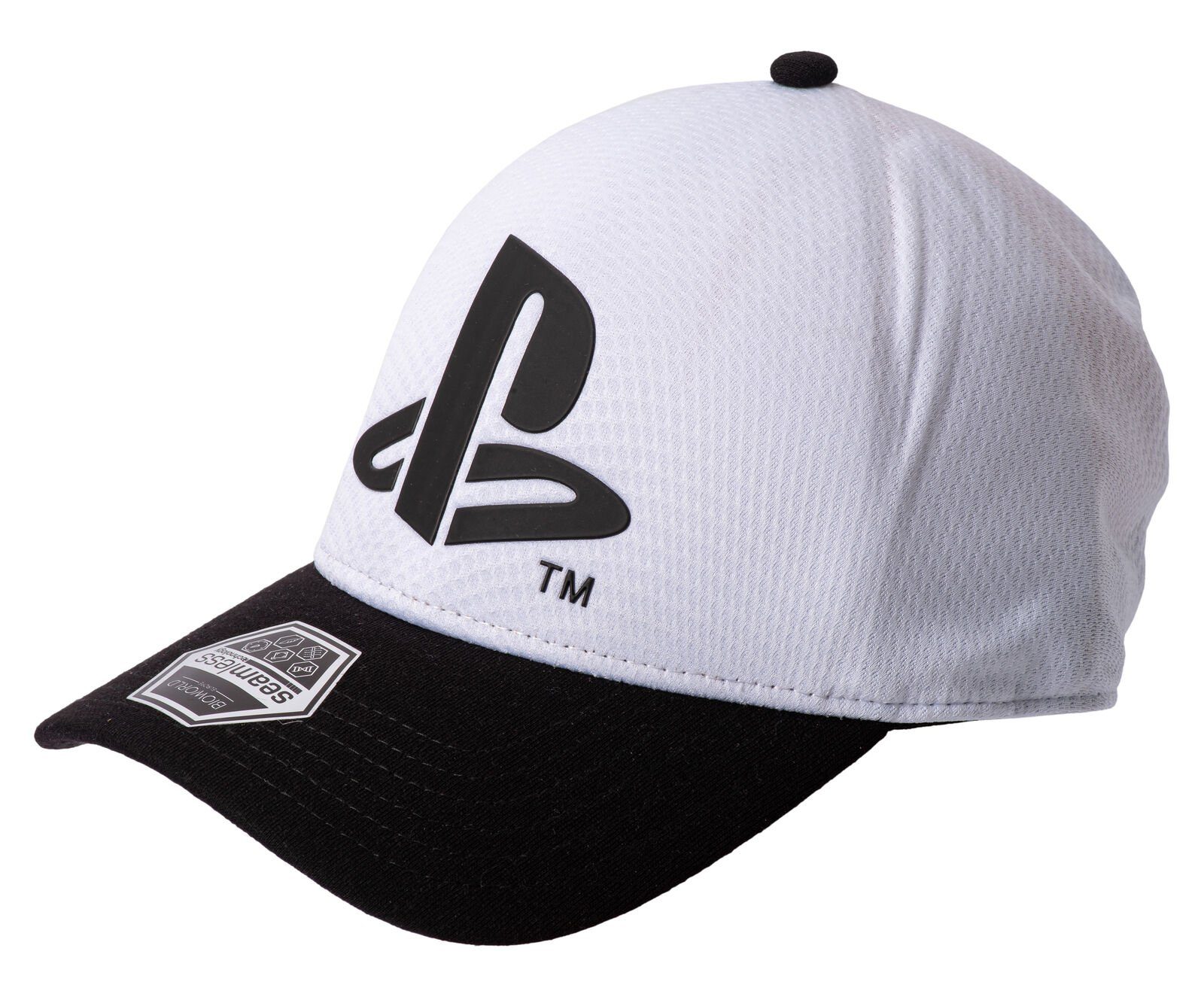 Playstation Baseball Cap PLAYSTATION Baseballcap Cappy PS5 PS4 Gaming Schirmmütze weiß - schwarz