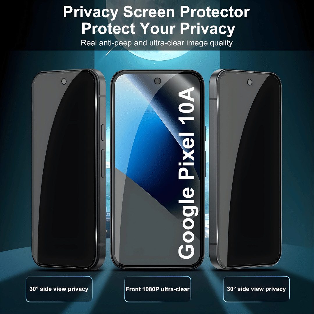 SmartUP Displayschutzglas 2X Schutzglas für Google Pixel 10A Blickschutz Panzerfolie Full Screen für Google Pixel 10A, 2 Stück, Anti-Spy, Blickschutz, Privacy – Bild 2 von 5