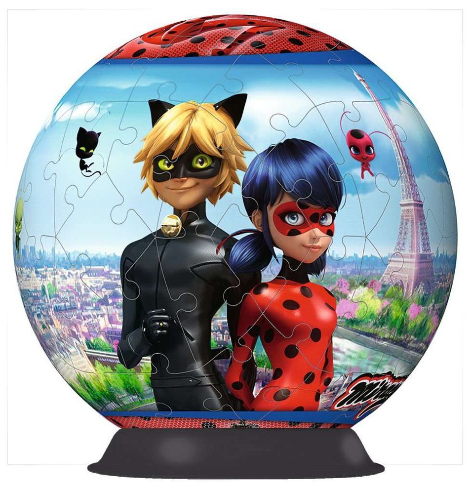 Ravensburger 3D-Puzzle 72 Teile Ravensburger 3D Puzzle Ball Miraculous 11167, 72 Puzzleteile