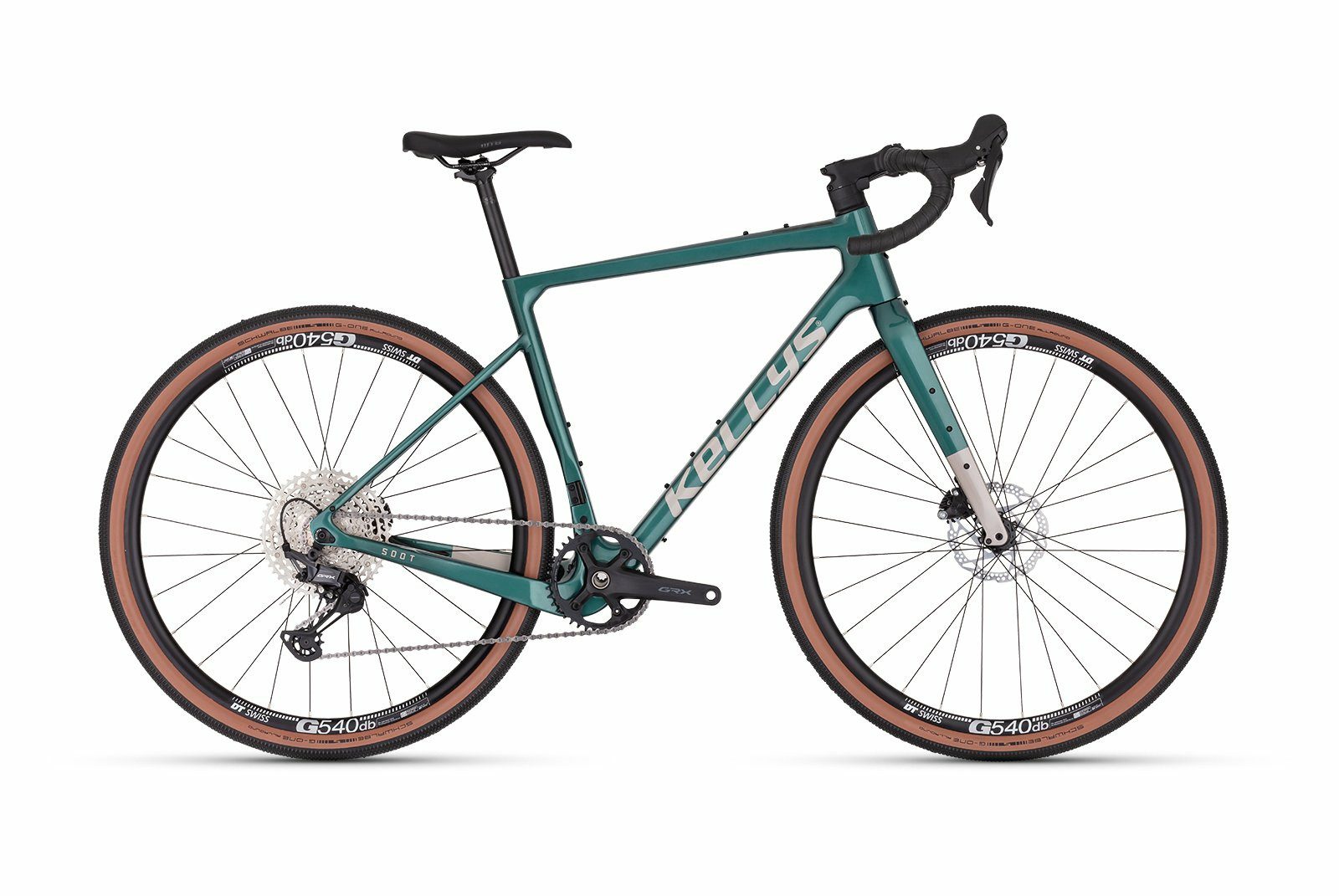 Kellys Gravelbike Gravelbike Soot X90 Emerald green 28" Diamant, 12 Gang Shimano SHIMANO GRX RX822 (direct mount) Schaltwerk