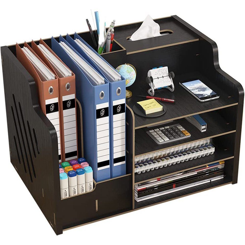 zggzerg Regal-Schreibtisch Aktualisierter Schreibtisch-Organizer aus Holz, günstig online kaufen