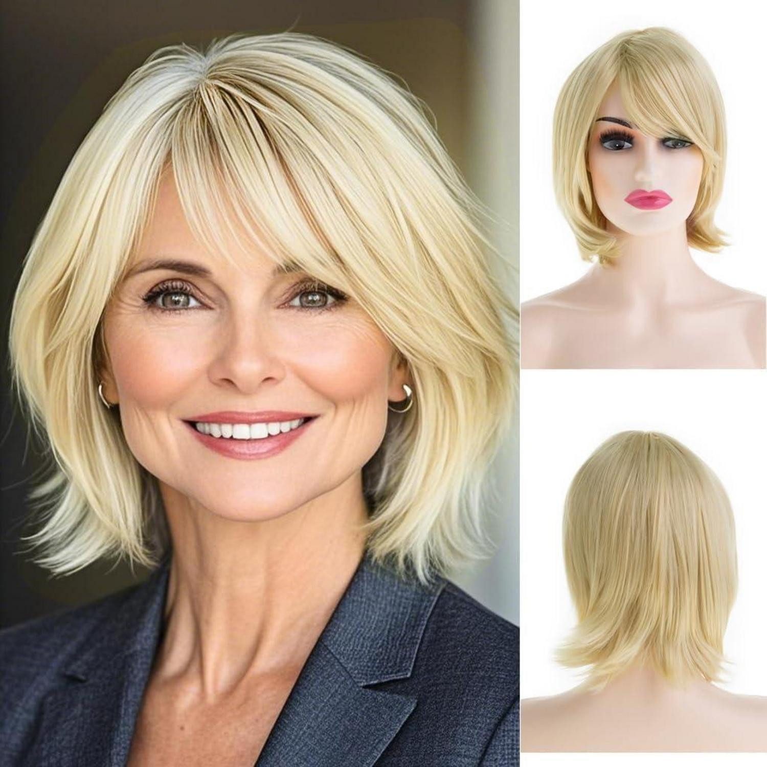 LuxusKollektion Kunsthaarperücke Kurzhaarperücke Damen Synthetik Cosplay Pony Blond