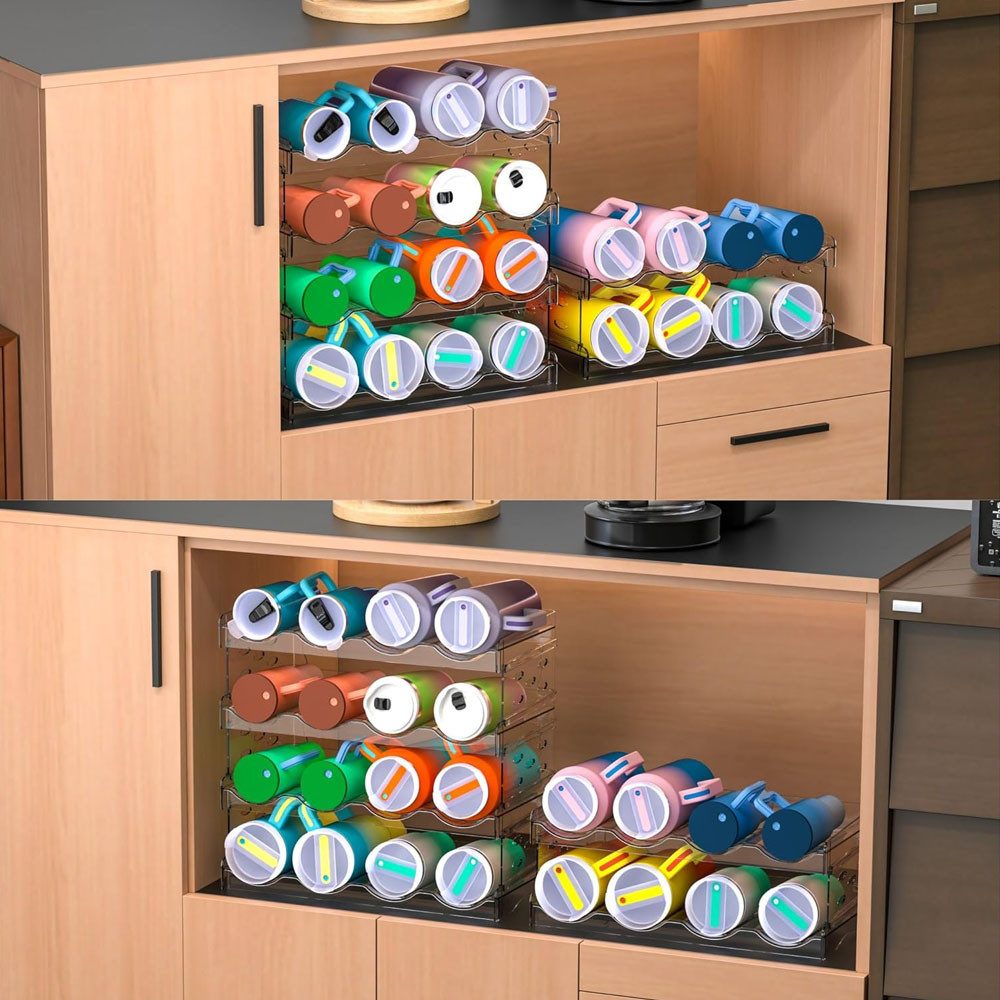 TUWENA Flaschenregal Weinflaschenhalter Kunststoff, Stapelbar Wasserflasche Lagerung Rack – Bild 5 von 5