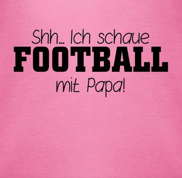 Shirtracer Shirtbody Shh...Ich schaue Football mit Papa! - schwarz Sport & Bewegung Baby