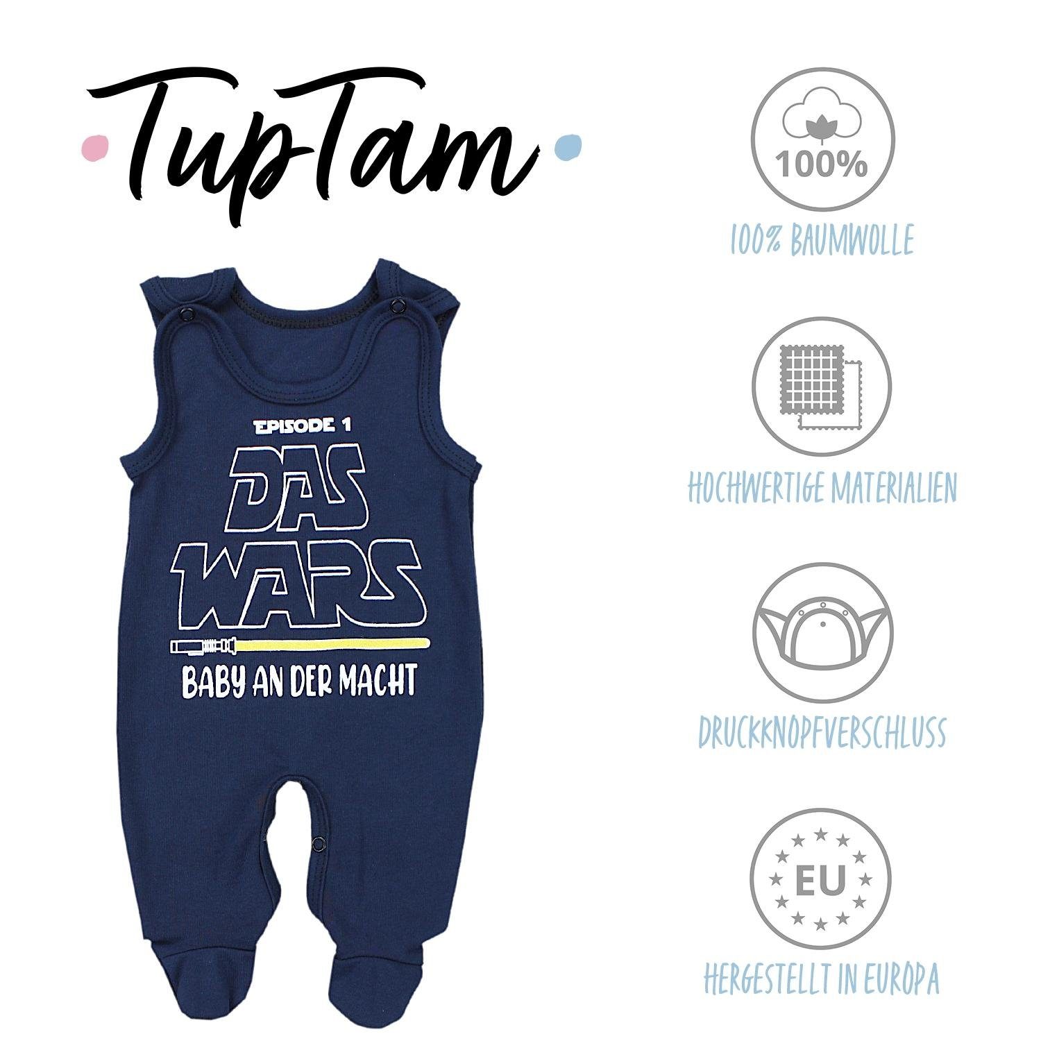 TupTam Strampler TupTam Unisex Strampler Baby WARS love Dunkelblau mit Dad and - Spruch DAS I Mum