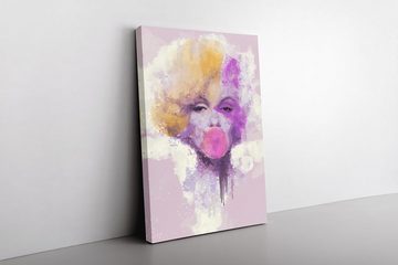 Sinus Art Leinwandbild Marilyn Monroe Porträt Abstrakt Kunst Filmlegende Kult Farbenfroh 60x90cm Leinwandbild