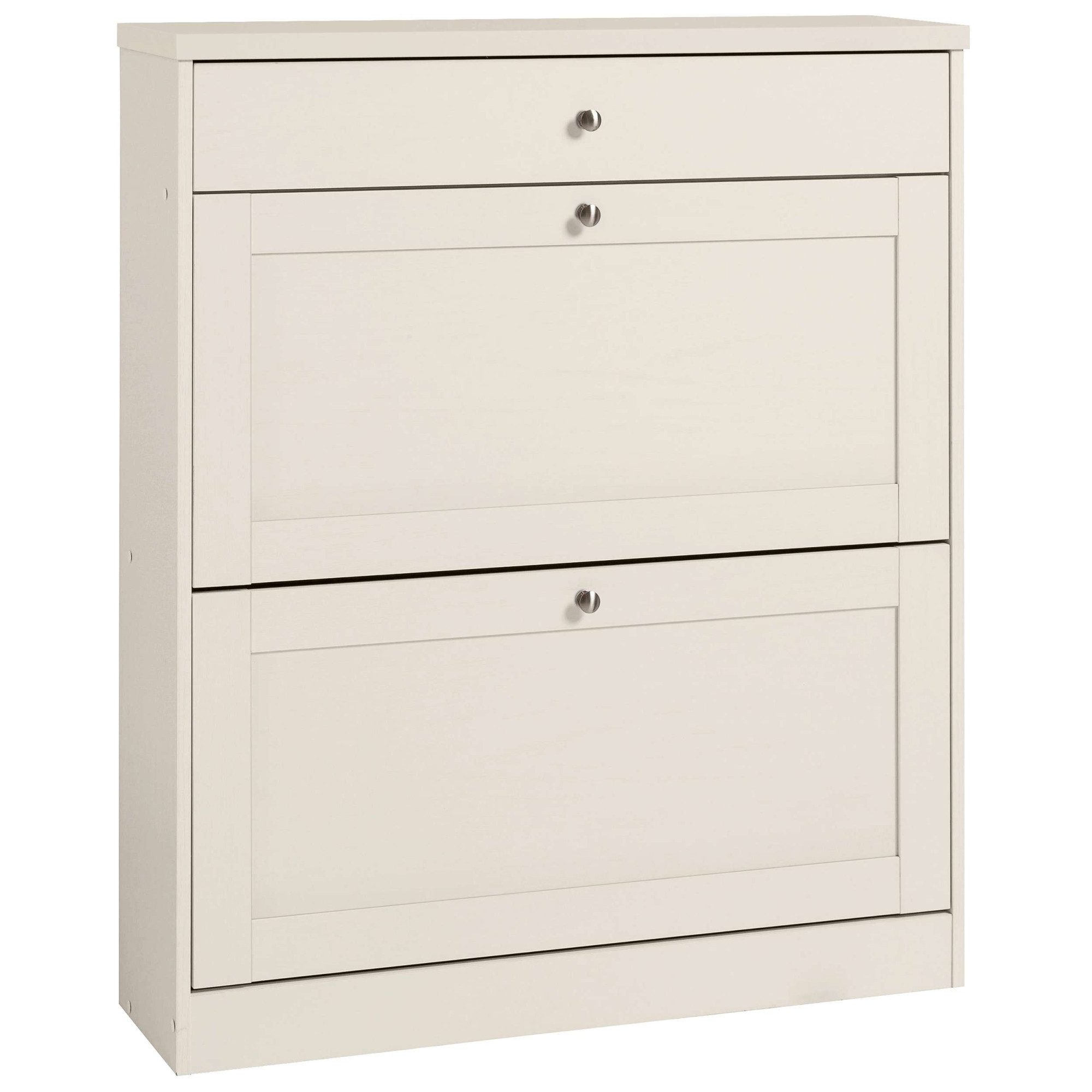 OTTO home Schuhschrank Heide Breite 90cm, mit Schubkasten, 2 Klappen und Facettenfront, Höhe 103cm