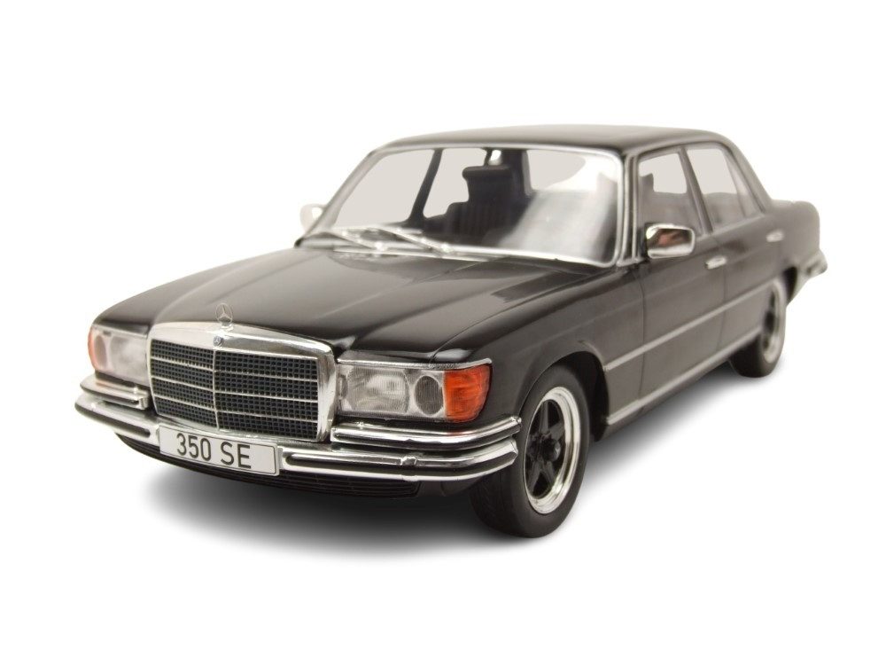 MCG Modellauto Mercedes S-Klasse W116 1972 schwarz, Maßstab 1:18