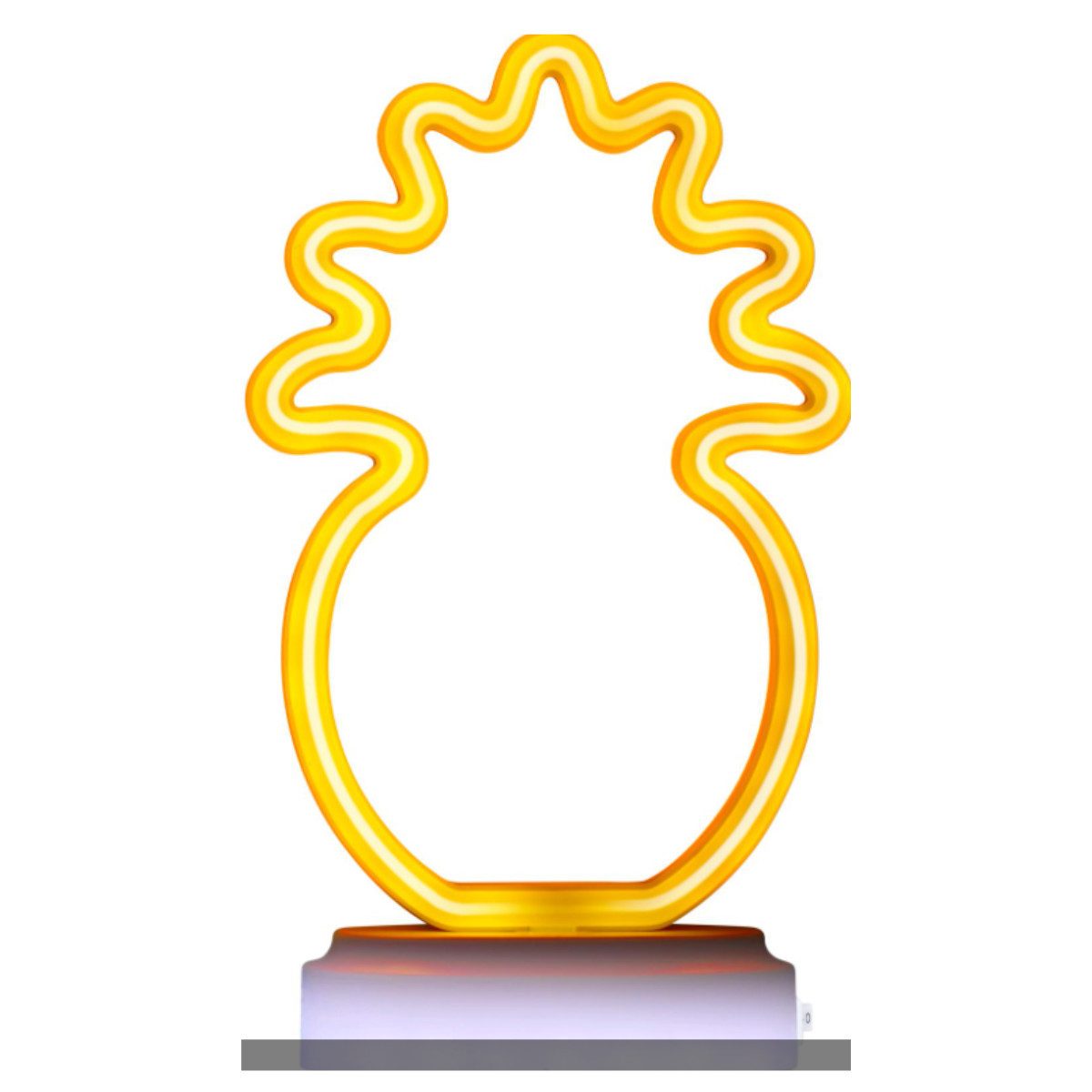 Grundig Tischleuchte Grundig Neon Lampe Wiederaufladbar Ananas 23,5x11,2cm