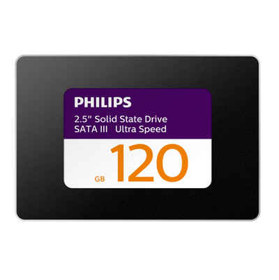 Philips FM12SS130B/00 interne SSD (120GB) 530 MB/S Lesegeschwindigkeit, 400 MB/S Schreibgeschwindigkeit, 2.5” SATA III, Ultra performance