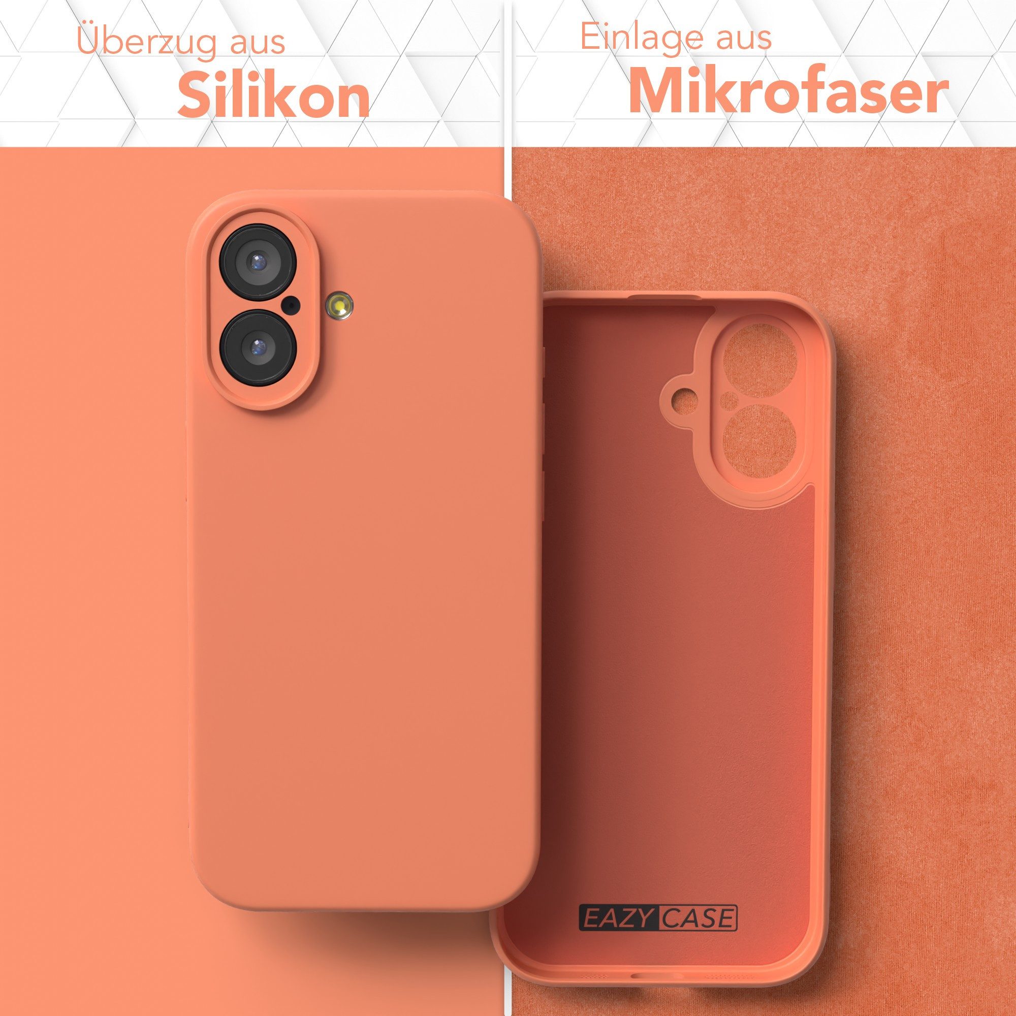 EAZY CASE Handyhülle für Apple iPhone 17 Hülle Silikon 6,3 Zoll, Schutzhülle mit Kameraschutz Telefonhülle elastisch Bumper tpu Orange
