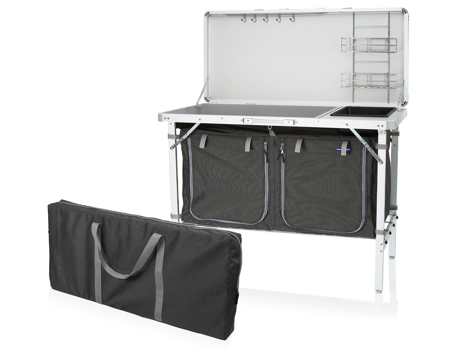 Campart Spülenschrank mobile faltbar Küche Küchenschrank Spüle Outdoor mit Camper Küchenbox