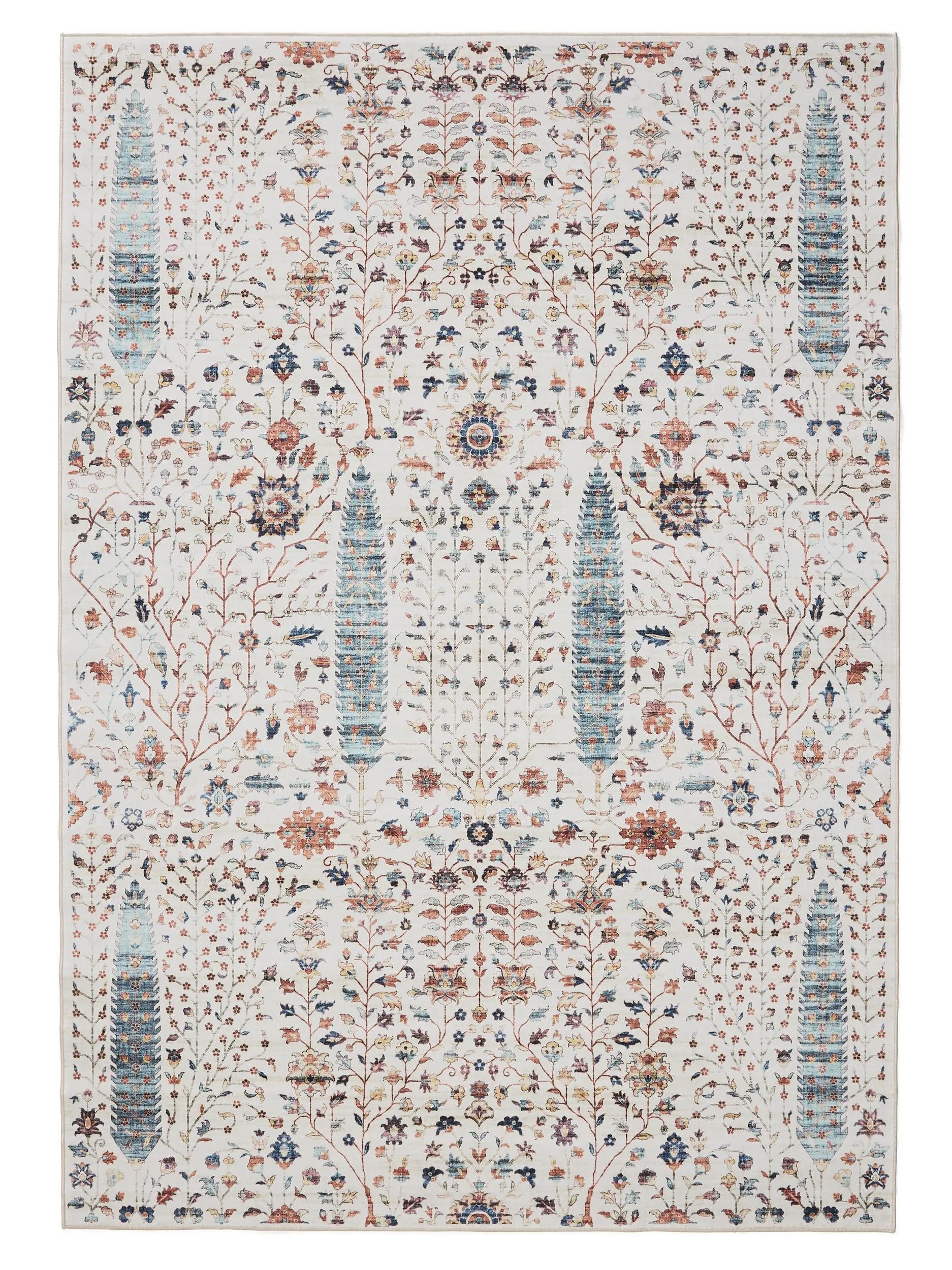 benuta Teppich George, rechteckig, Höhe: 5 mm, Vintage-Look, Kurzflor, Teppich Wohnzimmer, Schlafzimmer, Waschbar