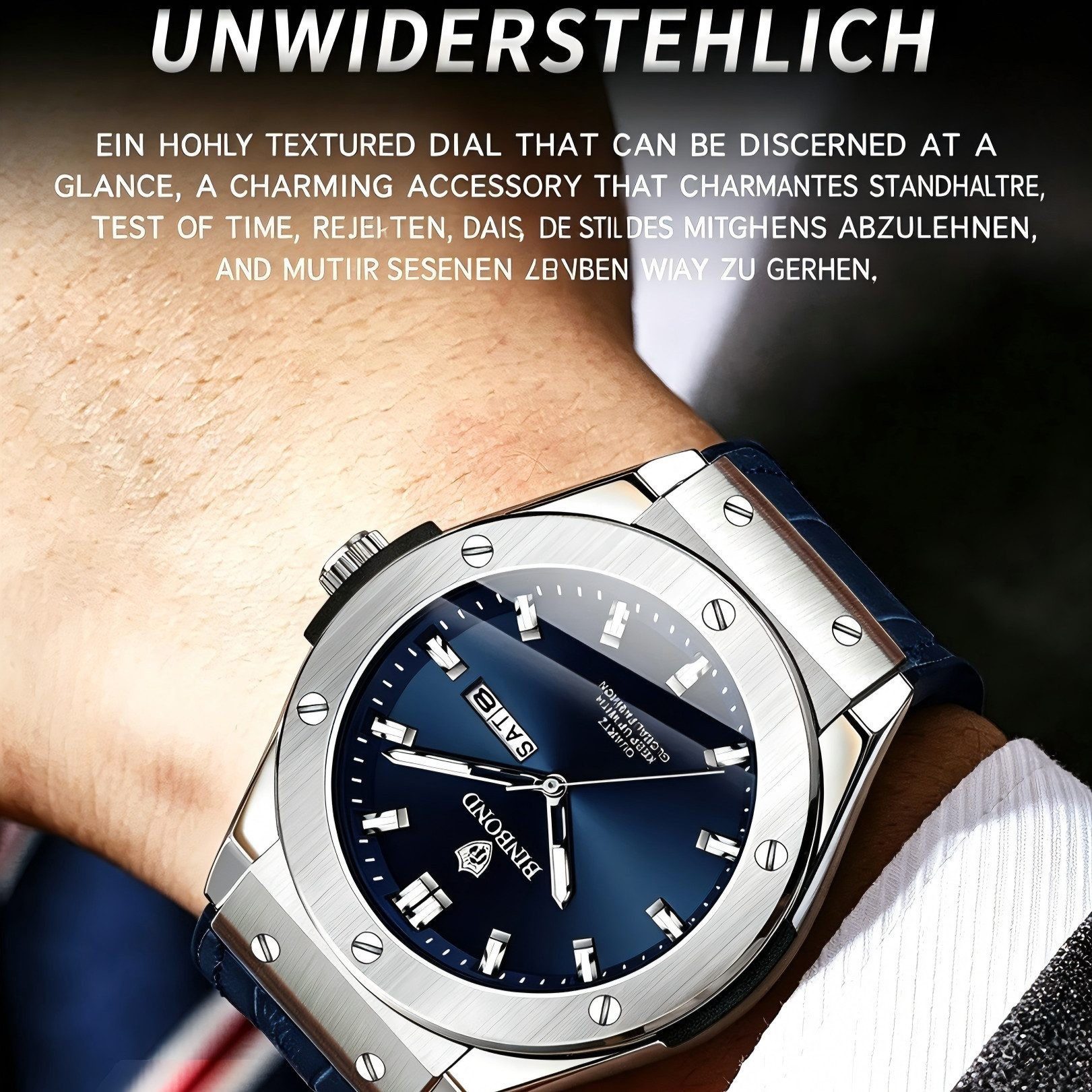 Toomoke Quarzuhr Herrenarmbanduhr klassische,Multifunktionsuhr HerrenUhr,Datum, (Packung, für Liebhaber Herrenuhren, Datum, Wochentag, Dual-Kalender mit), ultifunktionsuhr Armbanduhr