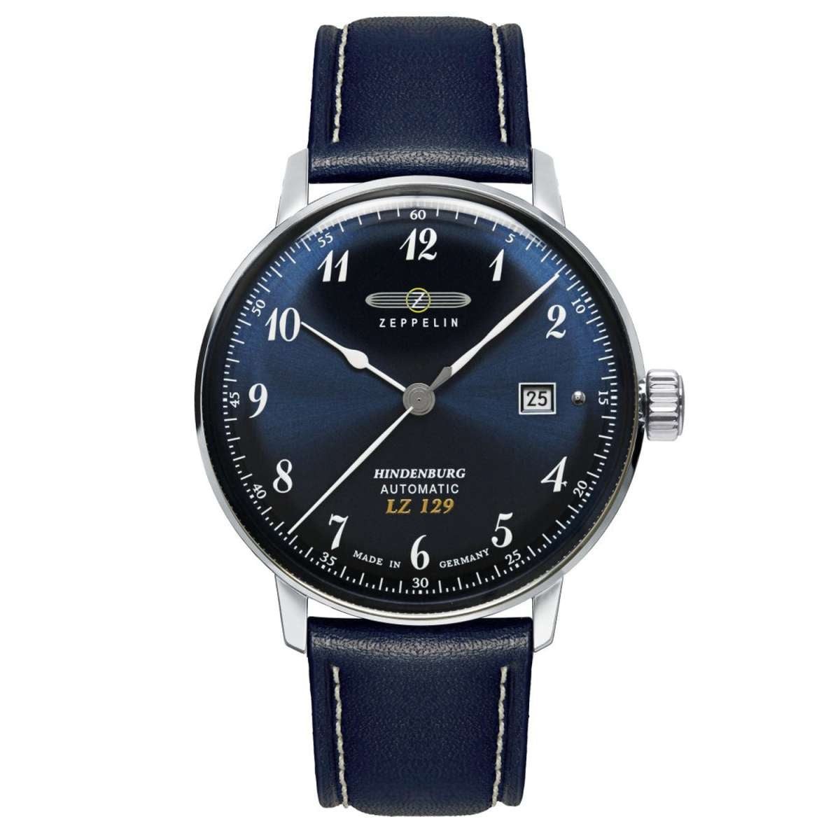 ZEPPELIN Automatikuhr 8056-3, Automatik-Herrenuhr Hindenburg LZ129 Dunkelblau