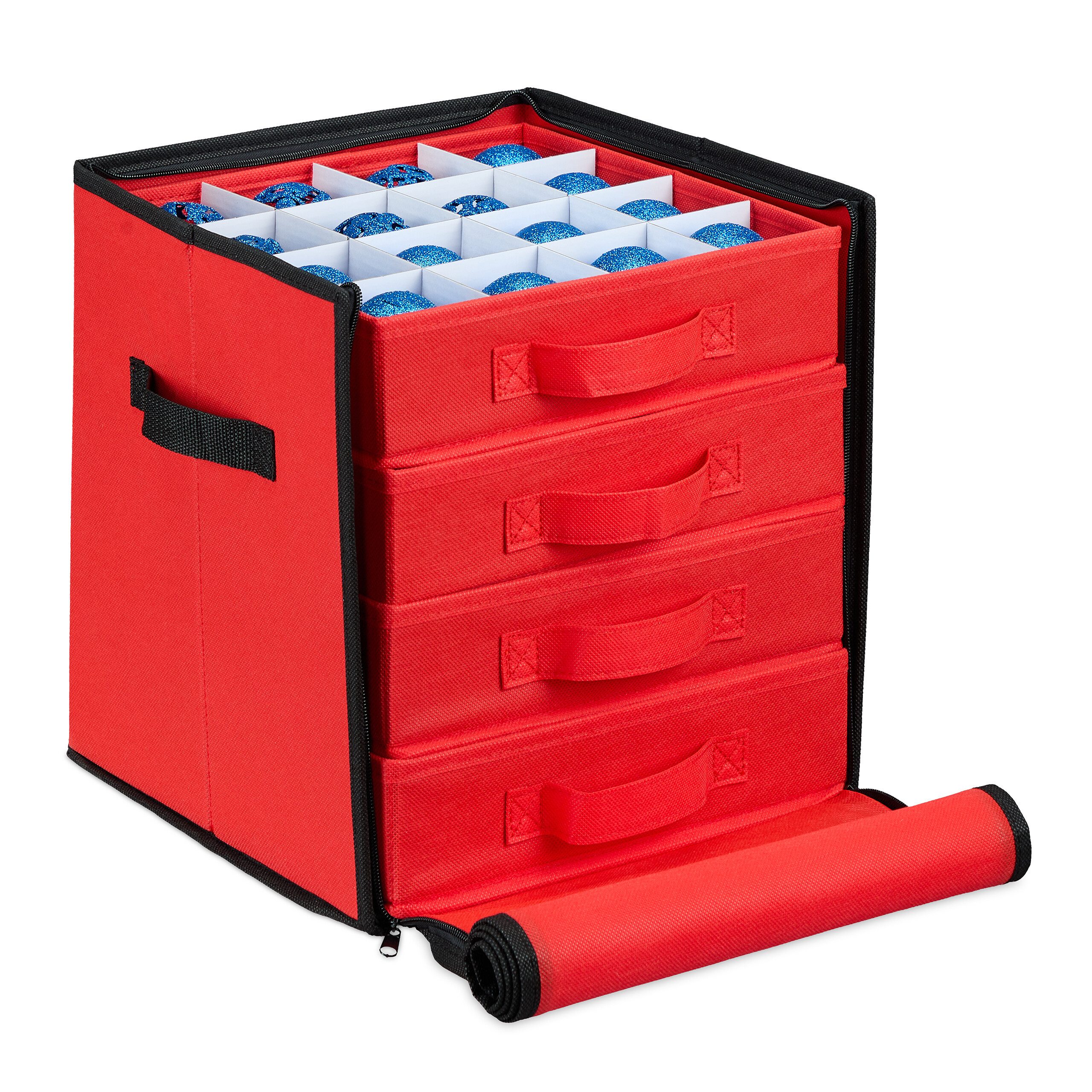 relaxdays Aufbewahrungsbox Weihnachtskugel Aufbewahrungsbox, M günstig online kaufen