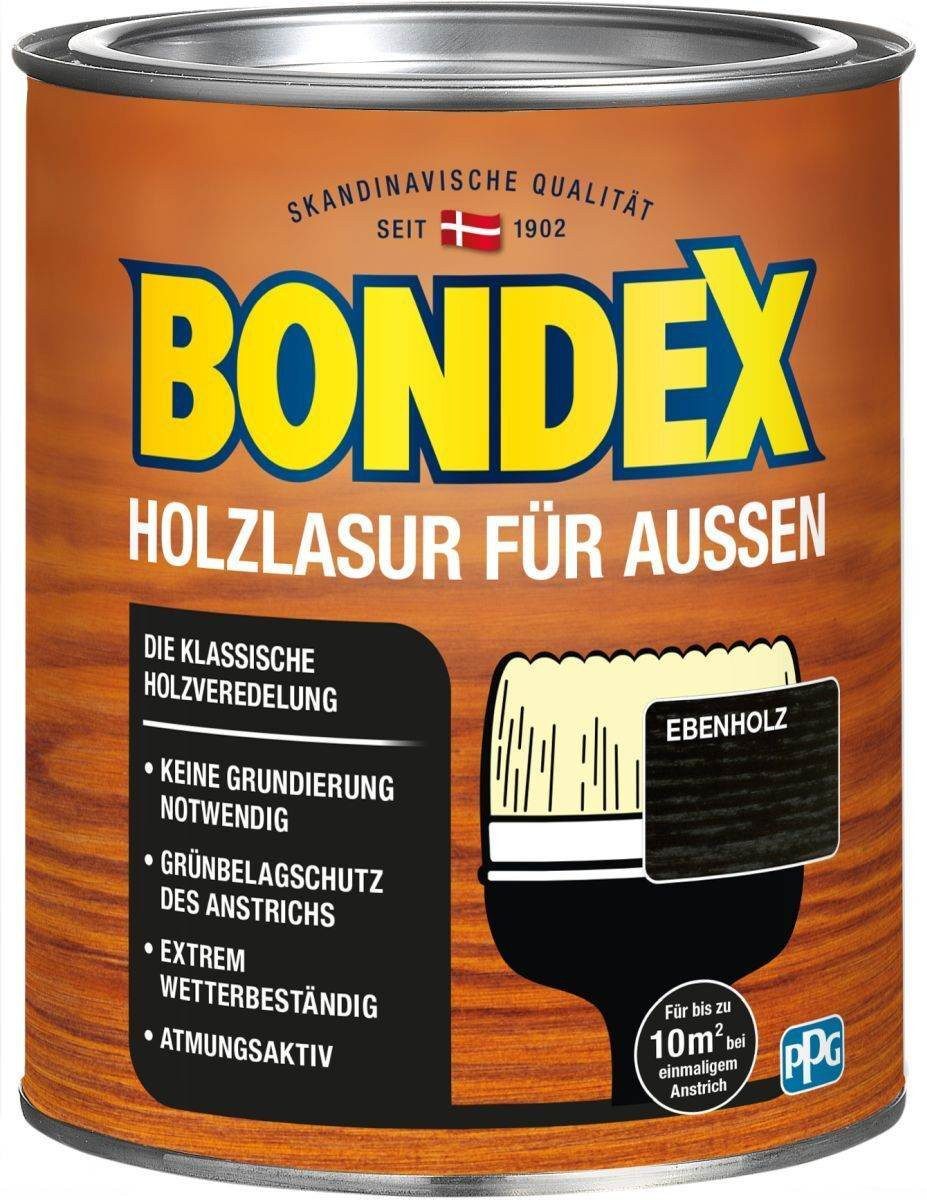Bondex Holzschutzlasur für Aussen, 0,75 l, TÜV- geprüfte Witterungsbeständigkeit, 16 Farben