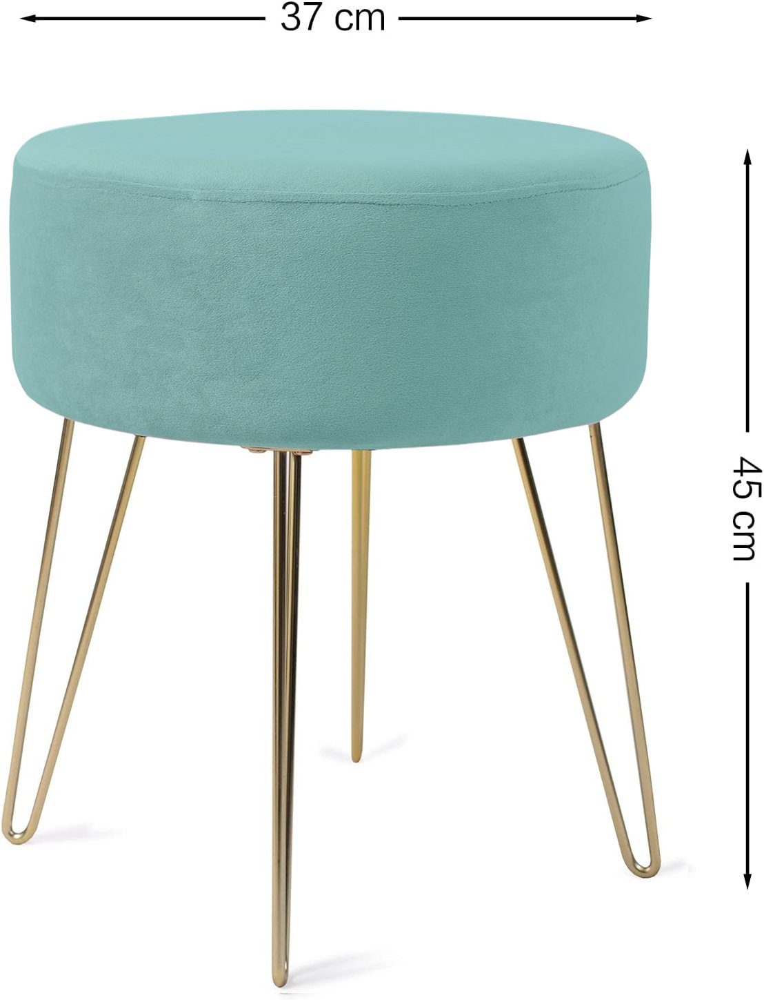 Zedelmaier Sitzhocker Runder Sitzhocker Samt Schminktisch Fußhocker Ottoman günstig online kaufen