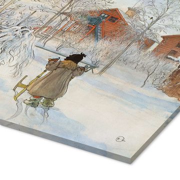 Posterlounge Acrylglasbild Carl Larsson, Hof und Waschhaus, Malerei