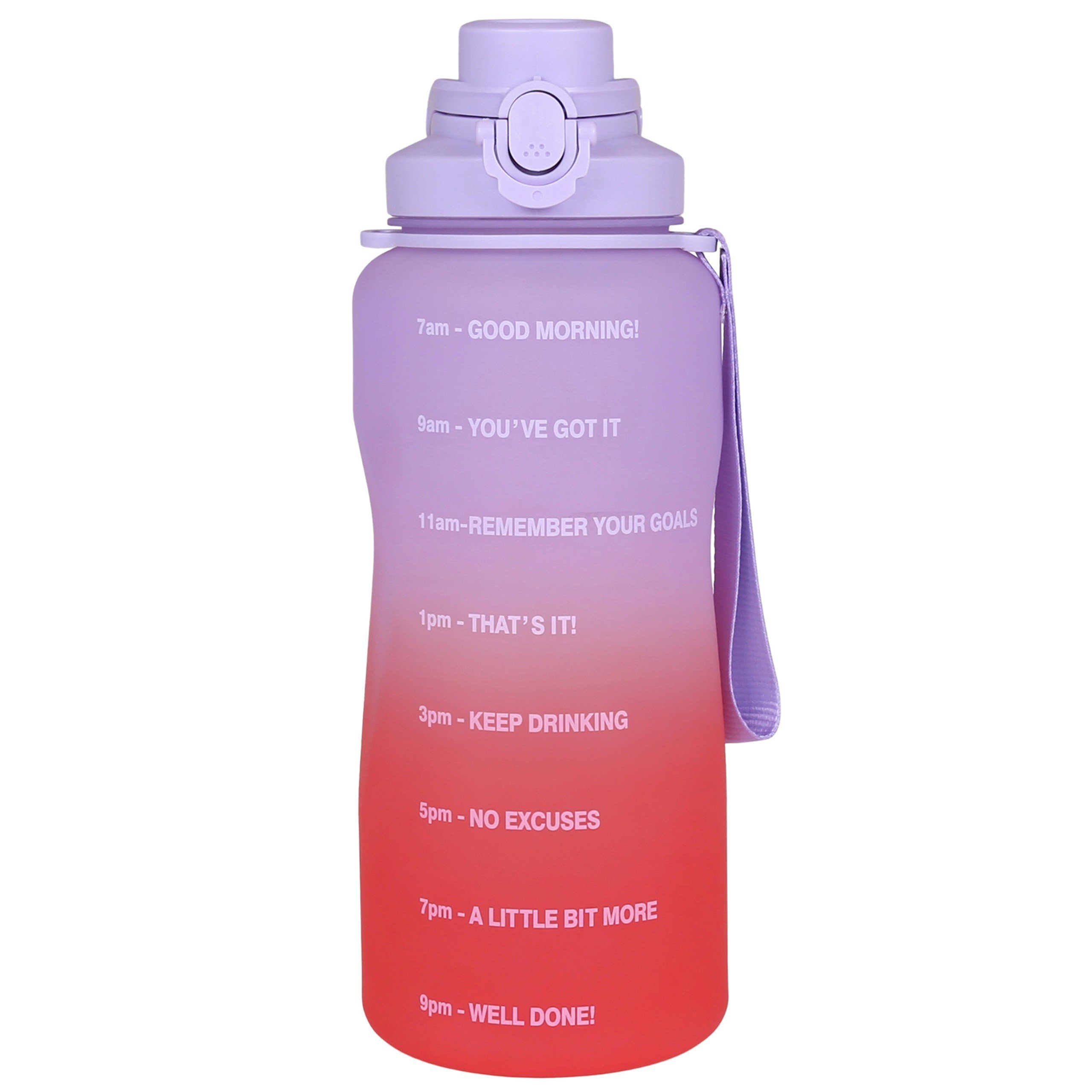 Sarcia.eu Trinkflasche Violett-rote Plastikflasche, Bidon 2,3l mit Graduierung