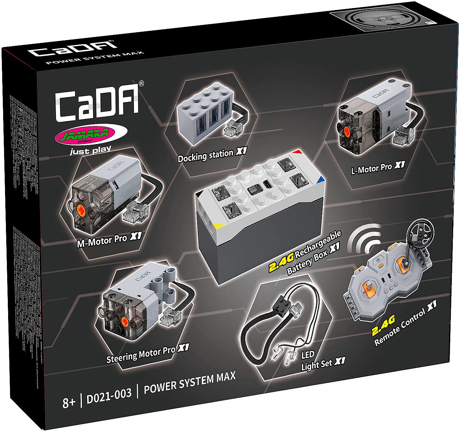 Jamara CaDA, Power System Max Bricks (402896) Konstruktionsspielsteine, zur Ergänzung von CaDA Technikmodellen