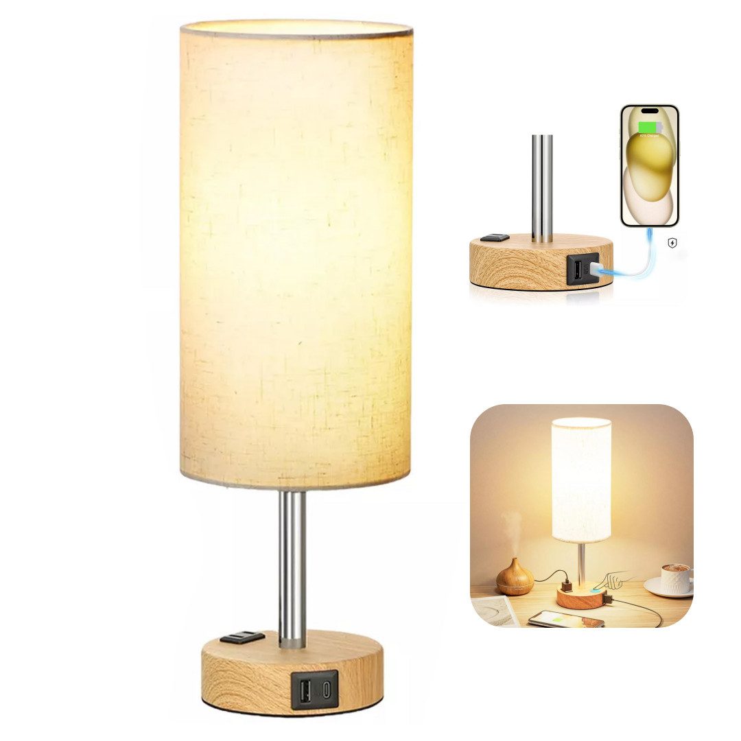 OKWISH LED Tischleuchte Nachttischlampe Touch Dimmbar günstig online kaufen