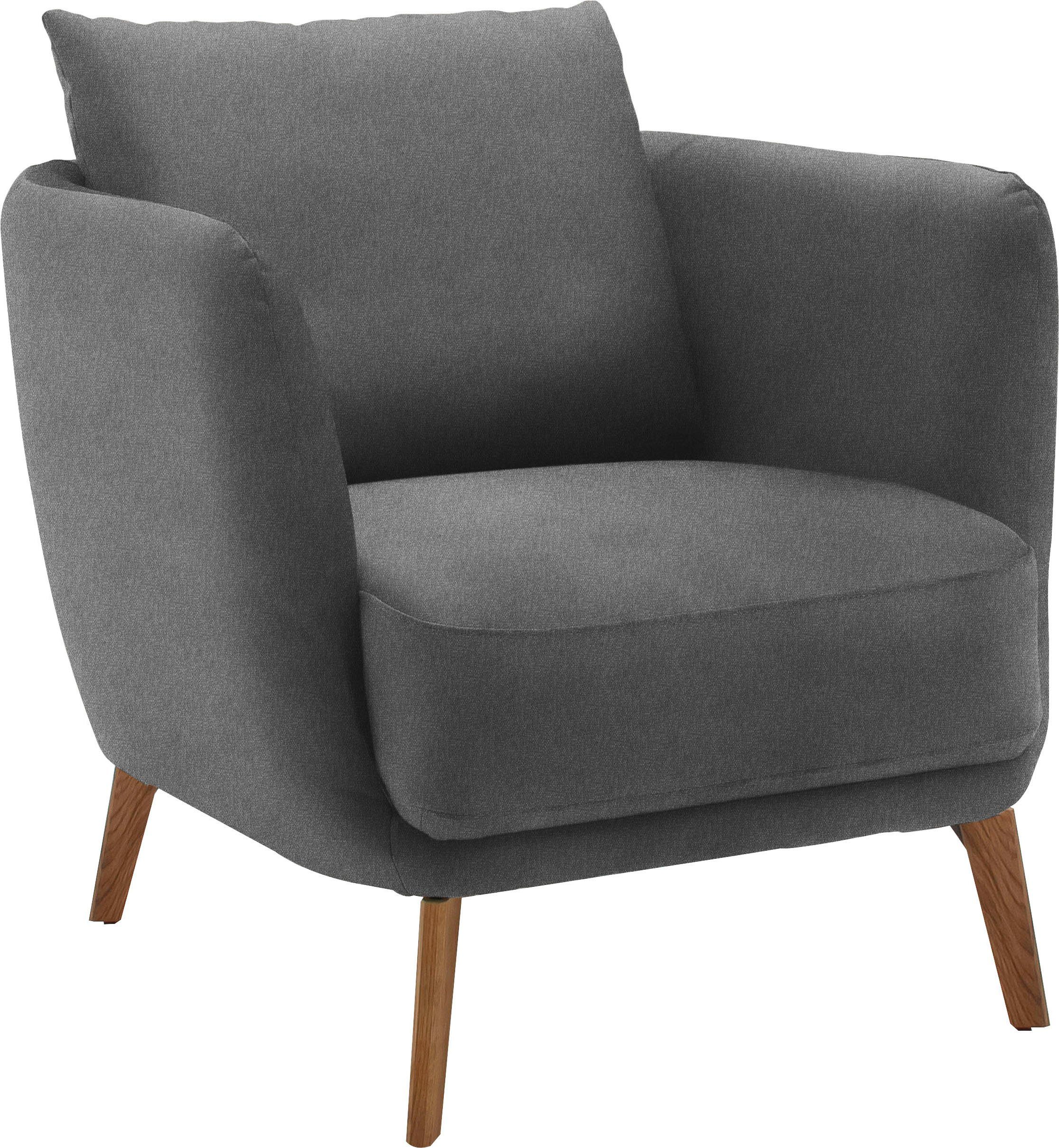 SCHÖNER WOHNEN-Kollektion Sessel Pearl - 5 Jahre Hersteller-Garantie, auch in Bouclé, Maße (B/H/T): 86/68/86 cm, Füße Massivholz