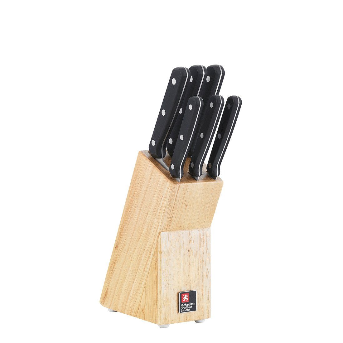 Richardson Sheffield Messerblock CUCINA (6tlg), platzsparender Bambusblock, Klinge: 3Cr14, inklusive 6 Messer