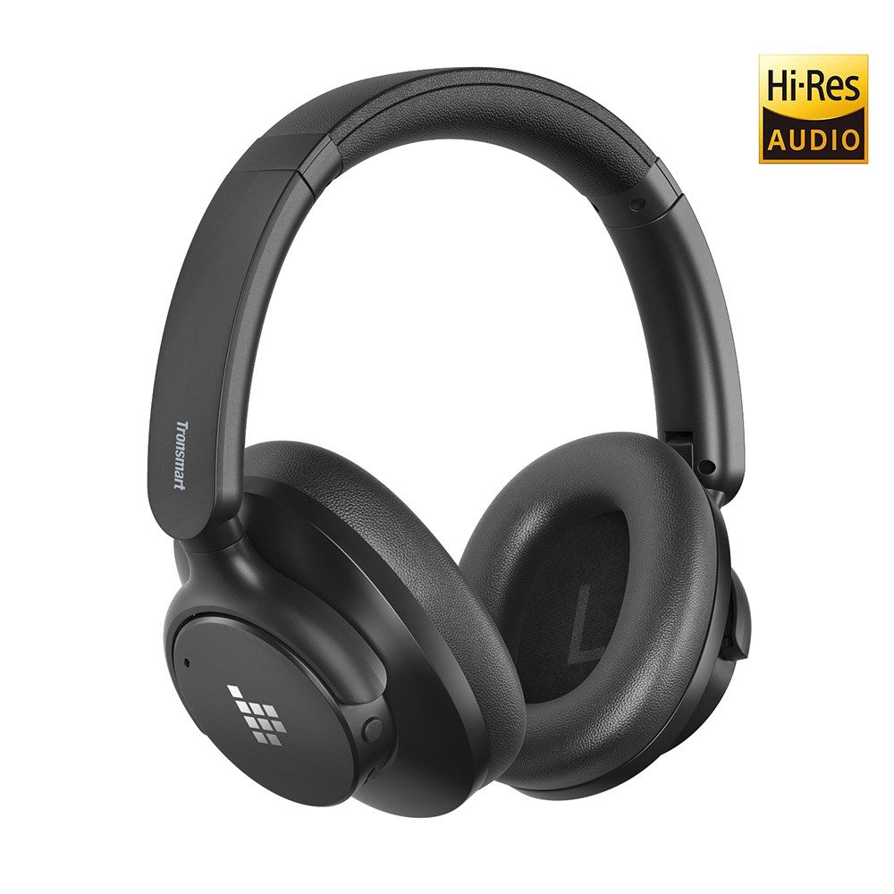 Tronsmart SOUNFII Q20S Hybrid ANC-Kopfhörer, Bluetooth Kopfhörer Over-Ear-Kopfhörer (Google Assistant, Siri, Bluetooth, 60 Stunden Spielzeit, Hybride aktive Geräuschunterdrückung)