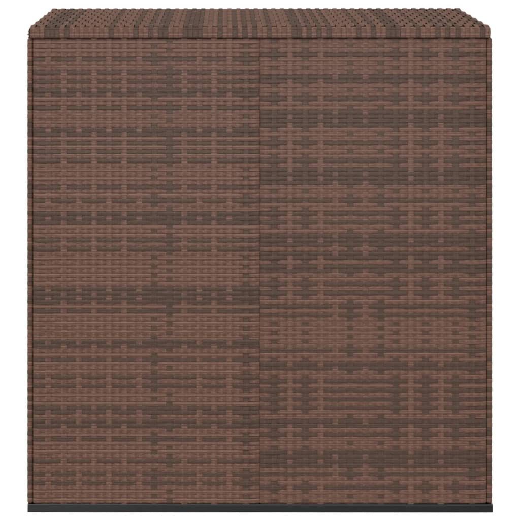 vidaXL Gartenbox, Garten-Kissenbox PE Rattan 100x49x103,5 cm Braun