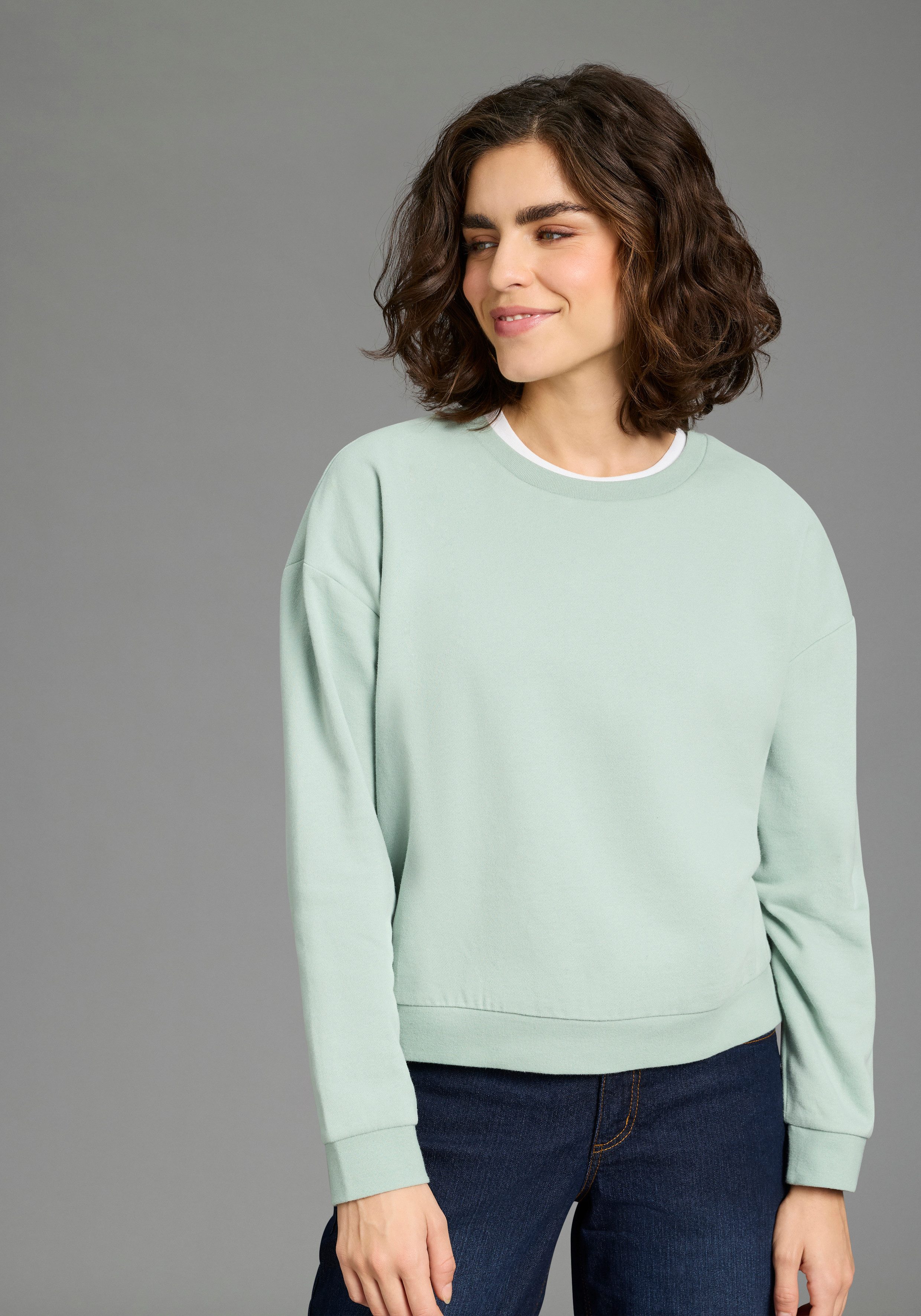 Flashlights Sweatshirt (2er-Pack) im Basic-Stil, Langarm, Rundhalsausschnitt, mit Rippbündchen