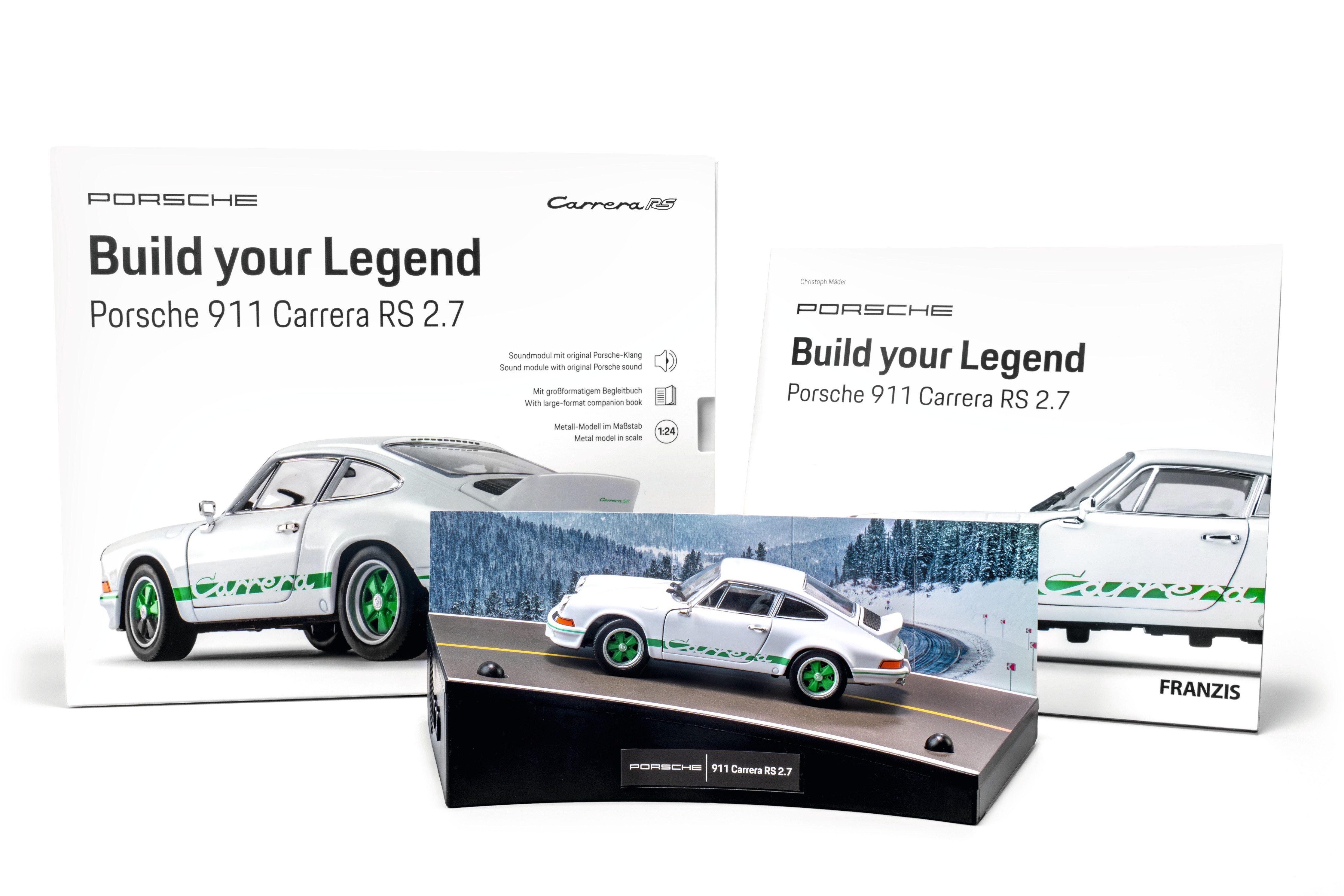 Franzis Modellbausatz Porsche 911 Carrera RS 2.7 Modellbausatz Build your Legend FRANZIS