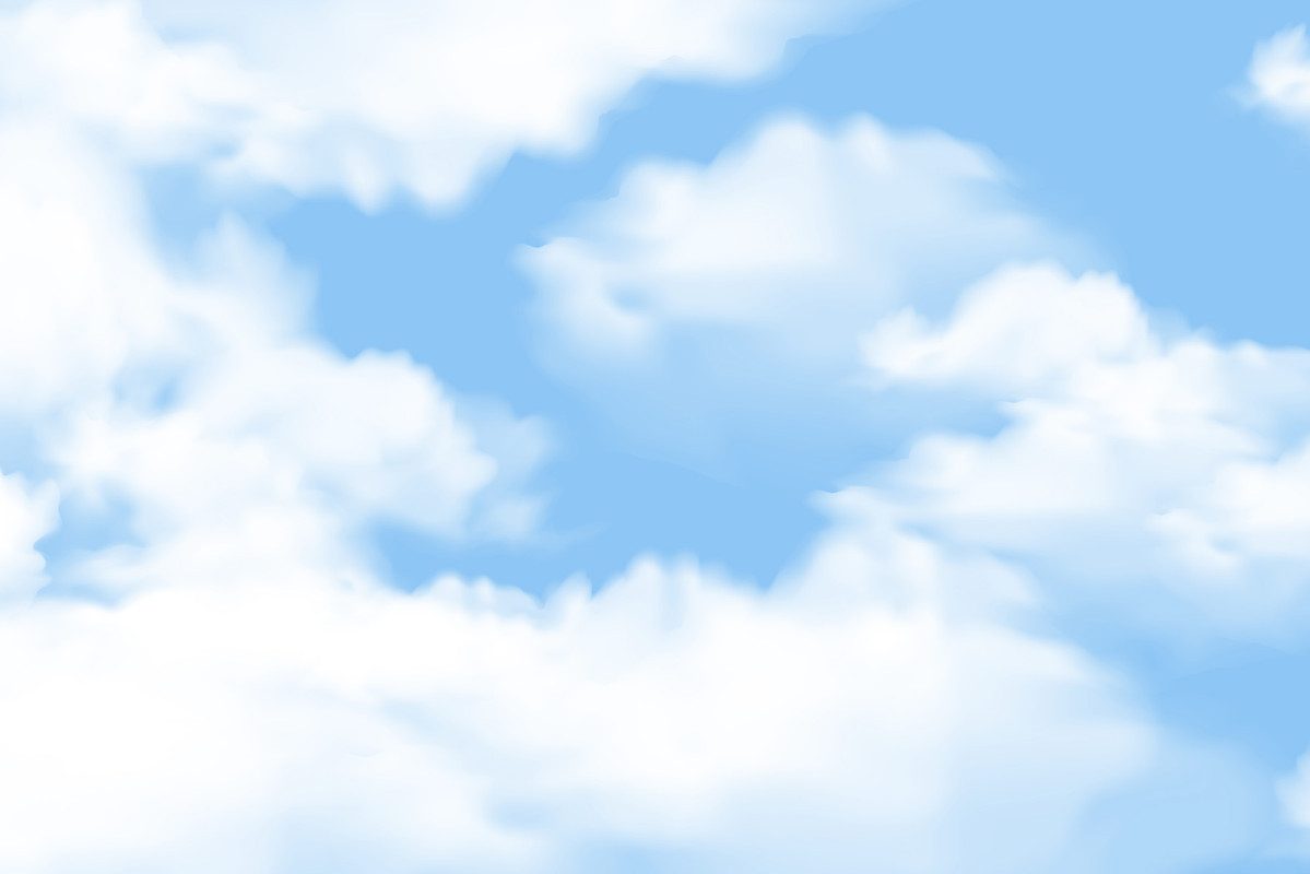 A.S. Création Vliestapete Wolken-Tapete Blau Weiß Fototapete Kinderzimmer, glatt, matt, (1 St)