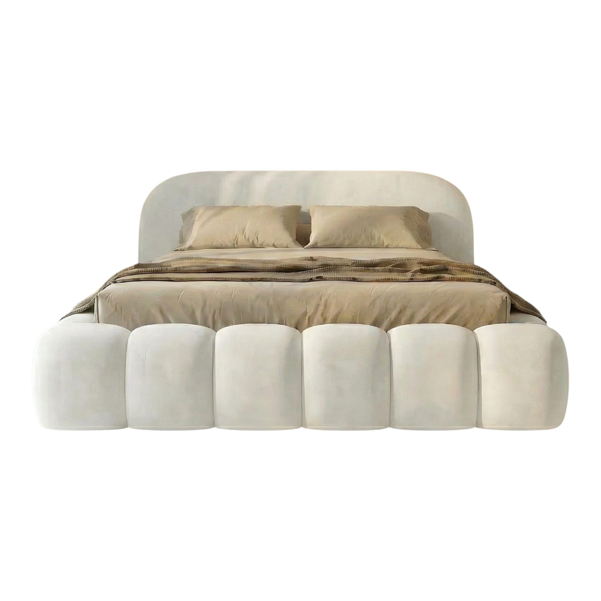 thematys Polsterbett mit Bettkasten, CLOUD 140x200 160x200 180x200 200x200cm (Kopfteil im Oversize-Look und Stauraum – weich, modern und pflegeleicht), Inklusiv – Bild 4 von 5