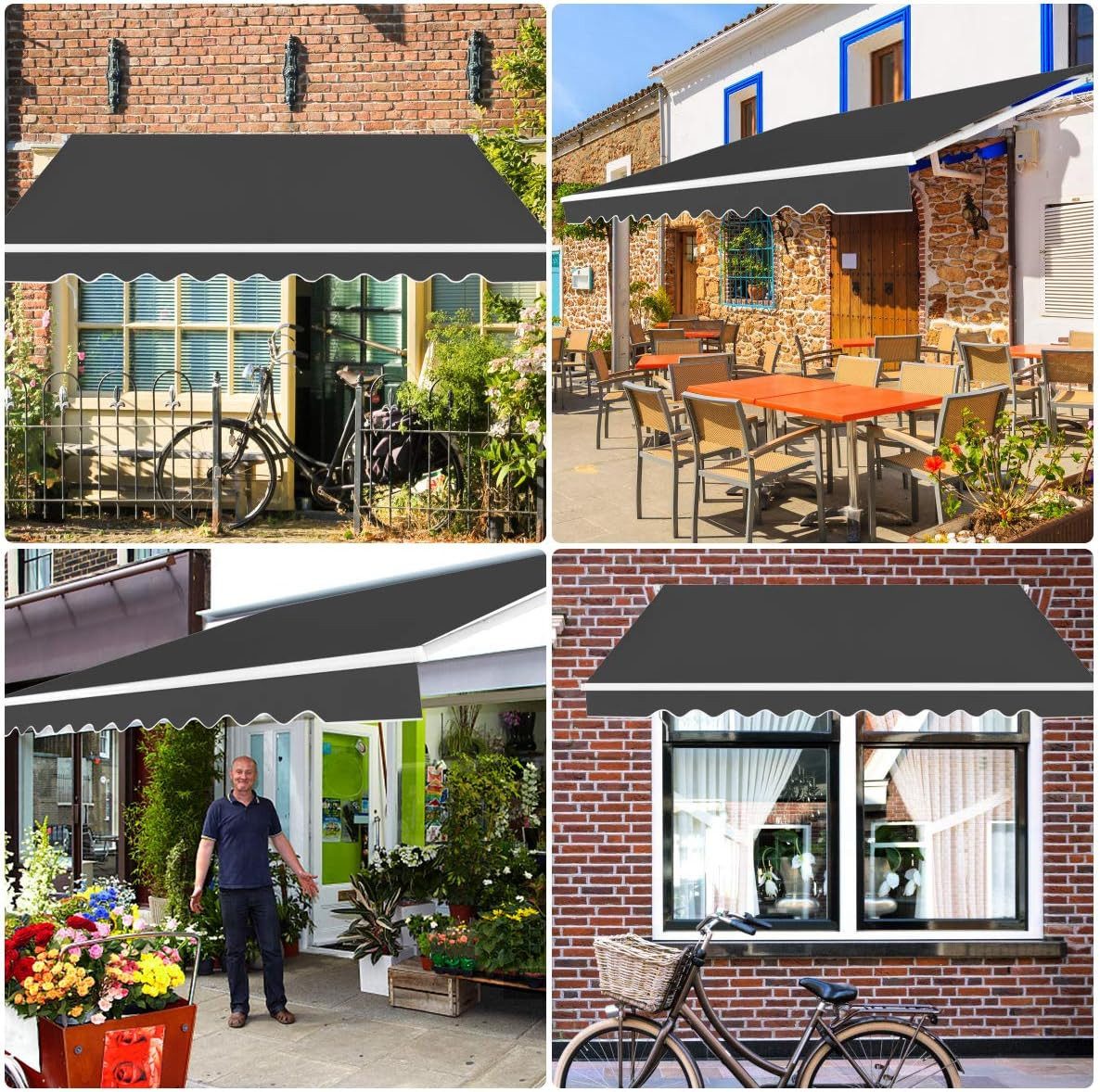 KOMFOTTEU Gelenkarmmarkise Sonnenschutz Anti-UV & Wasserfest, günstig online kaufen