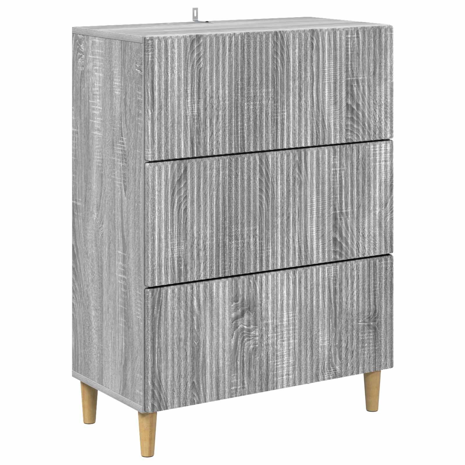 vidaXL Schranksystem Schubladenschrank Graues Sonoma 66 x 34,5 x 90 cm Holzwerkstoff (1-St)