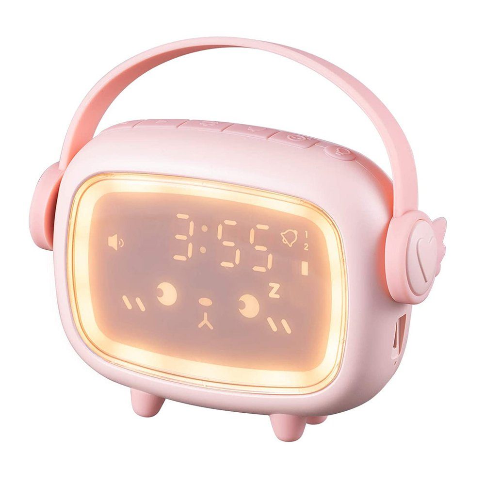 Digital LCD Wecker Kinderwecker Lernwecker Alarmwecker Uhr LED Nachtlicht Snooze 