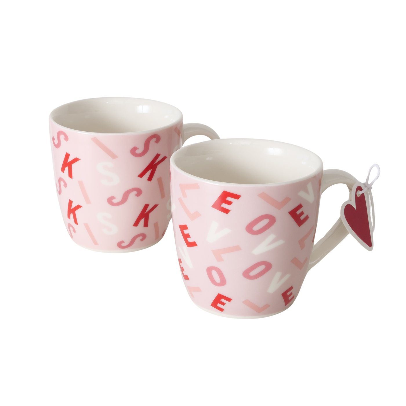 MF Кружки Romantisches Кружки Set Love & Kiss 250ml Keramik 2er-Pack
