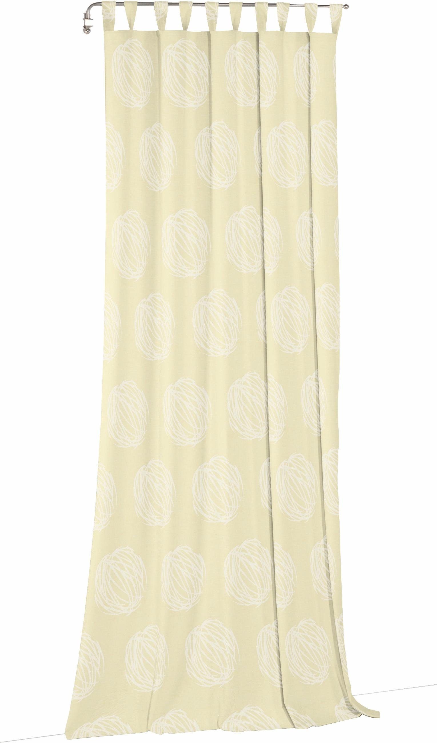 Vorhang Kingston, Wirth, Schlaufen (1 St), creme blickdicht, Jacquard