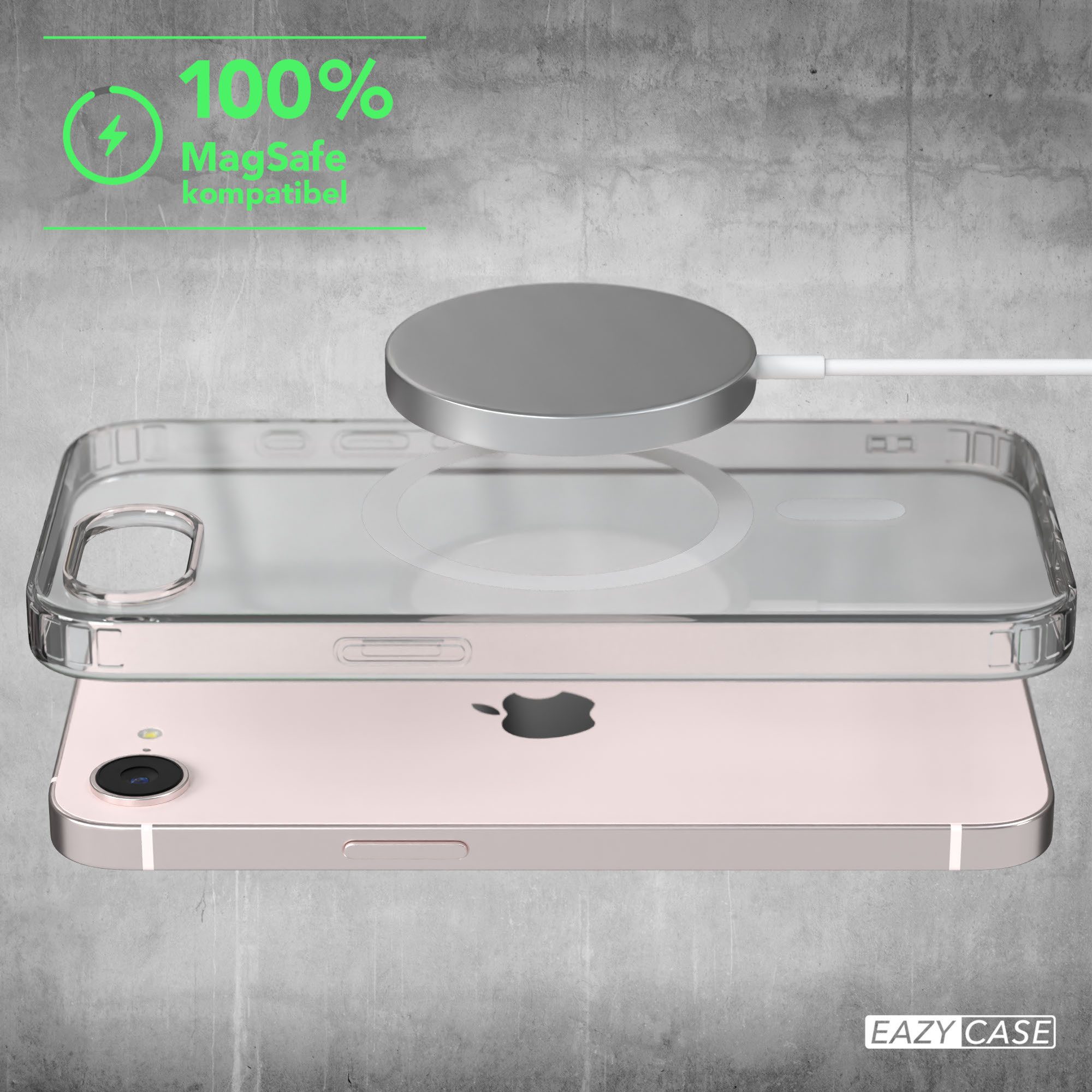 EAZY CASE Handyhülle Transparente Hülle mit MagSafe für iPhone 17e 6,1 Zoll, Back Cover, Bumper Case, Handy Schutzhülle Kameraschutz, Durchsichtig – Bild 3 von 5