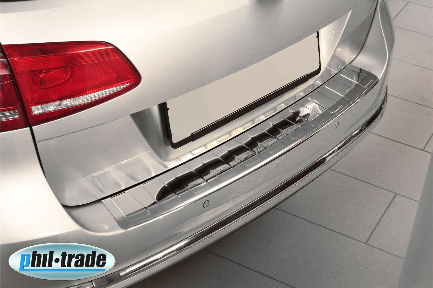 RECAMBO Ladekantenschutz für VW PASSAT B7 VARIANT + ALLTRACK, 2010-2014 Stoßstangenschutz, V2A rostfrei, Exklusive Optik, praktischer Schutz & perfekte Passform