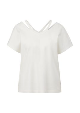 s.Oliver Kurzarmshirt Baumwollshirt mit Cut-outs im Relaxed Fit Cut Out