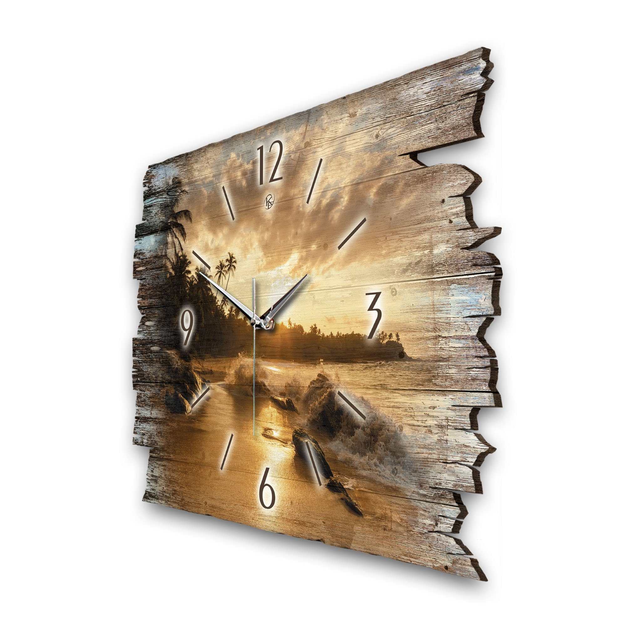 Kreative Feder Wanduhr Design-Wanduhr „Beach“ aus günstig online kaufen