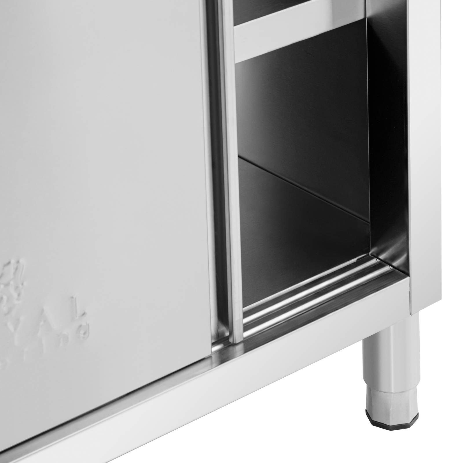 Royal Catering Arbeitstisch Edelstahl-Arbeitsschrank mit Durchreiche günstig online kaufen