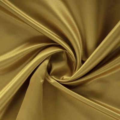 Stofferia Stoff Dekostoff Satin Gloss Gold, Breite 280 cm, Meterware