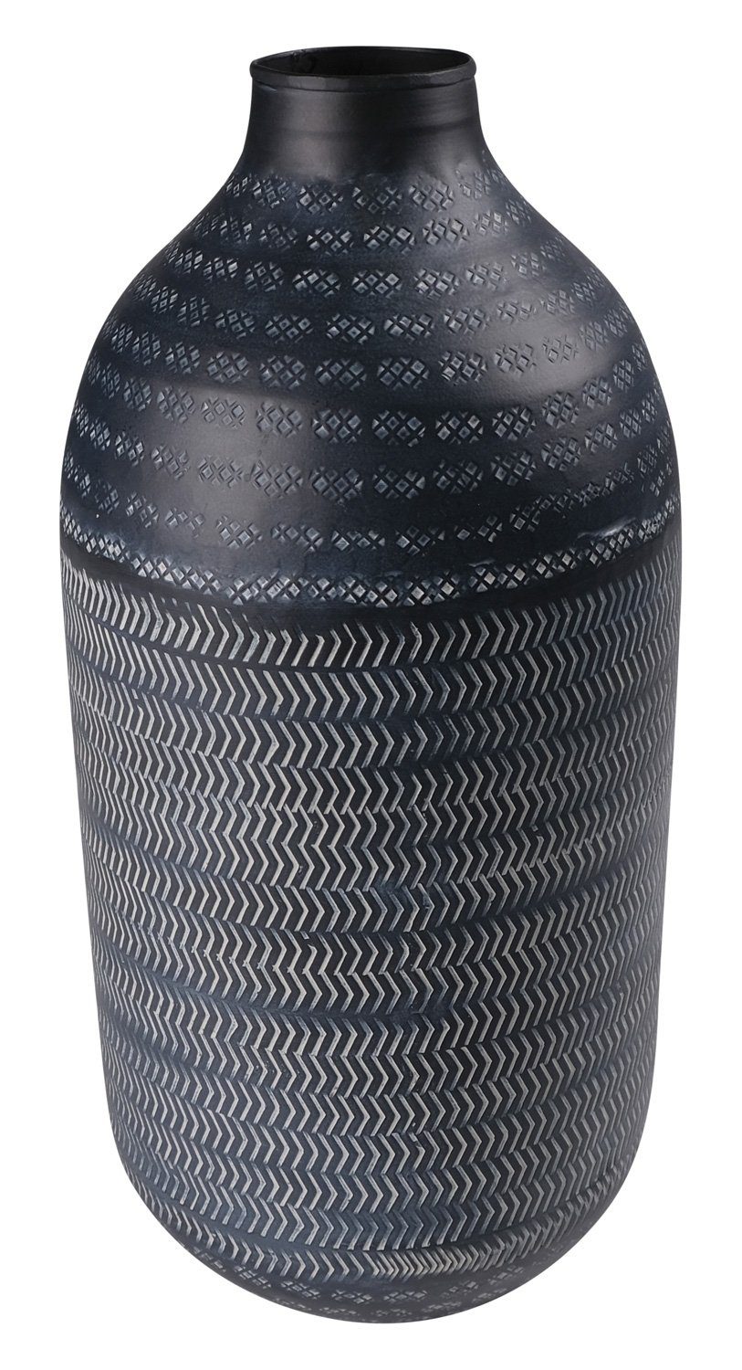 Dekovase CARISTAS, Vase, Schwarz, Metall, H 33 cm (1 St)